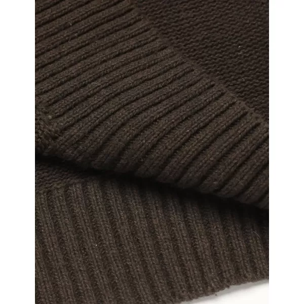 COOFANDY Men's Shawl Collar Sweaters V-Neck Relaxed Fit Cable Pullovers