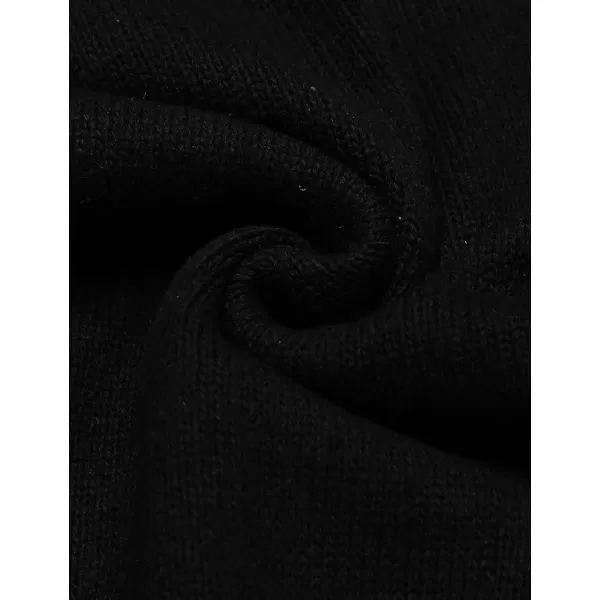 COOFANDY Men's Shawl Collar Sweaters V-Neck Relaxed Fit Cable Pullovers