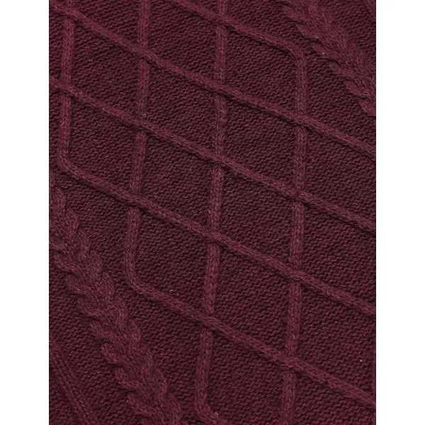 COOFANDY Men's Shawl Collar Sweaters V-Neck Relaxed Fit Cable Pullovers