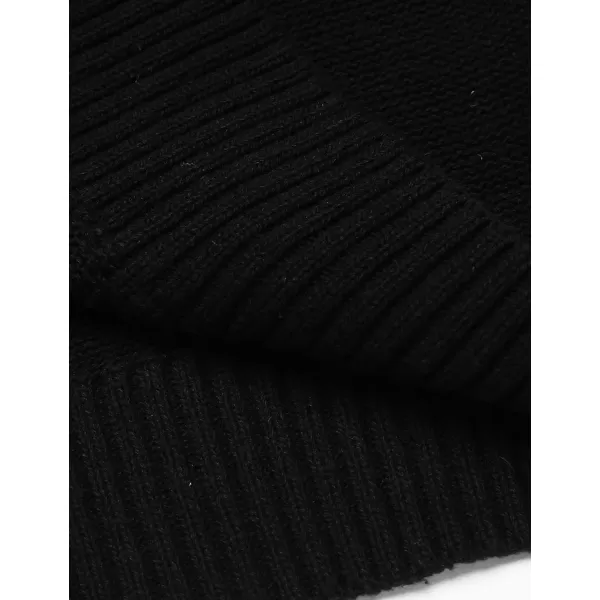 COOFANDY Men's Shawl Collar Sweaters V-Neck Relaxed Fit Cable Pullovers