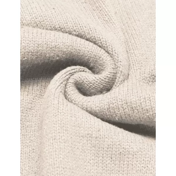 COOFANDY Men's Shawl Collar Sweaters V-Neck Relaxed Fit Cable Pullovers