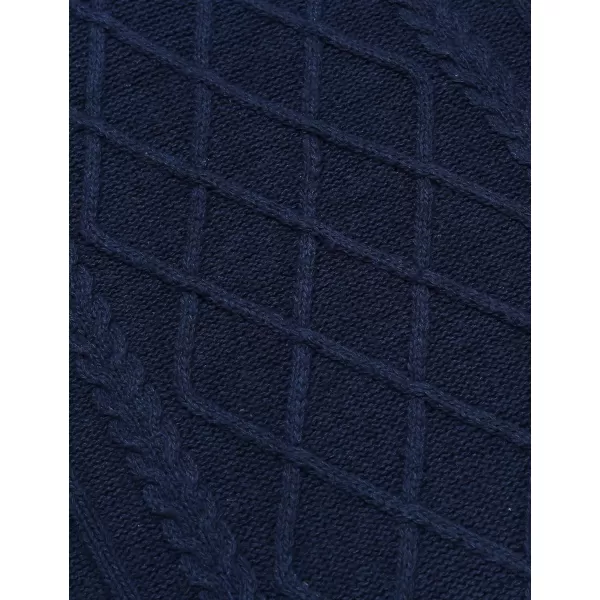 COOFANDY Men's Shawl Collar Sweaters V-Neck Relaxed Fit Cable Pullovers