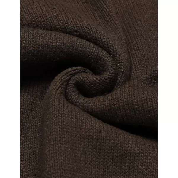 COOFANDY Men's Shawl Collar Sweaters V-Neck Relaxed Fit Cable Pullovers