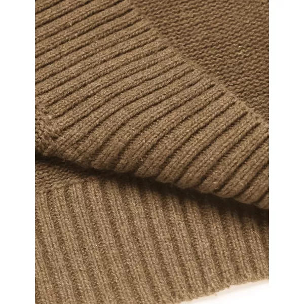 COOFANDY Men's Shawl Collar Sweaters V-Neck Relaxed Fit Cable Pullovers