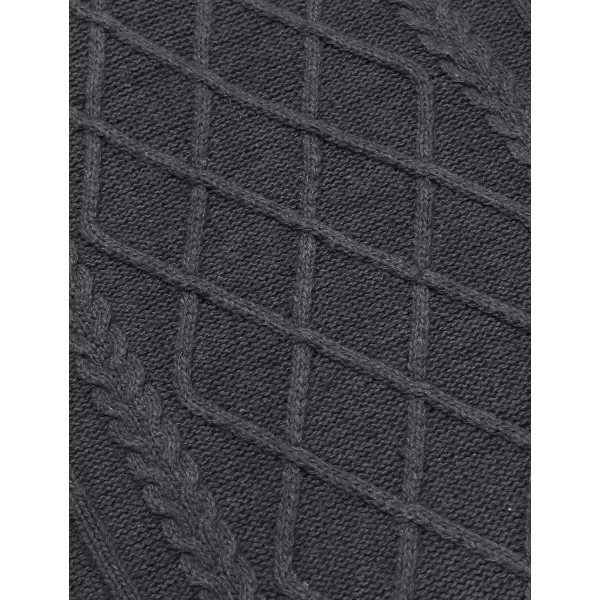 COOFANDY Men's Shawl Collar Sweaters V-Neck Relaxed Fit Cable Pullovers
