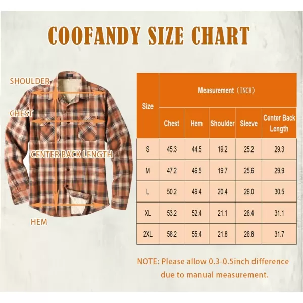 COOFANDY Men's Sherpa Lined Flannel Shirt Jacket Long Sleeve Button Up Fleece Plaid Shirts