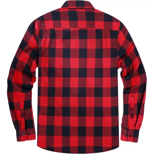 COOFANDY Men's Sherpa Lined Flannel Shirt Jacket Long Sleeve Button Up Fleece Plaid Shirts