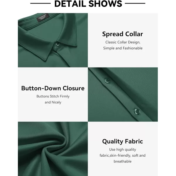 COOFANDY Mens Short Sleeve Wrinkle Free Shirt Casual Button Down Shirt Summer Dress Shirt
