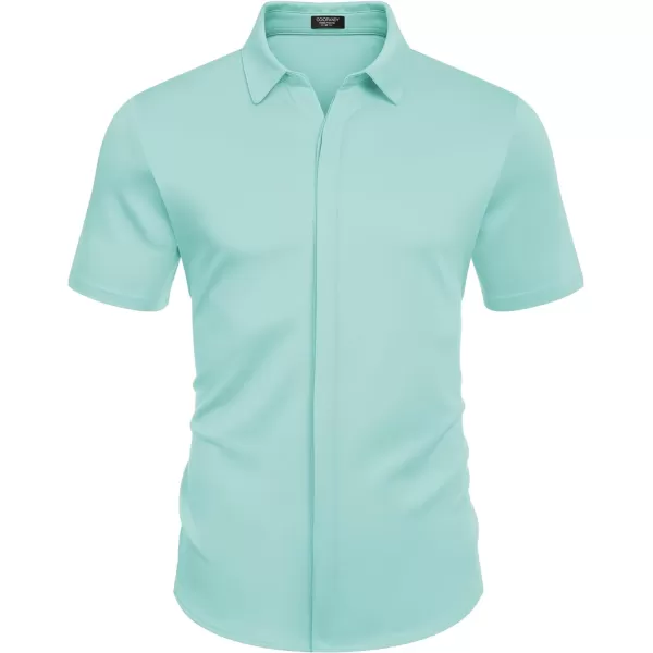 COOFANDY Mens Short Sleeve Wrinkle Free Shirt Casual Button Down Shirt Summer Dress Shirt