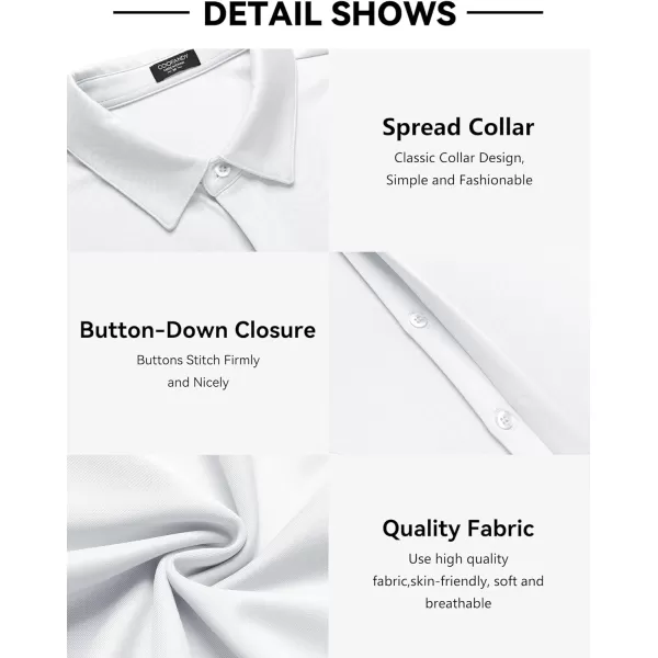 COOFANDY Mens Short Sleeve Wrinkle Free Shirt Casual Button Down Shirt Summer Dress Shirt
