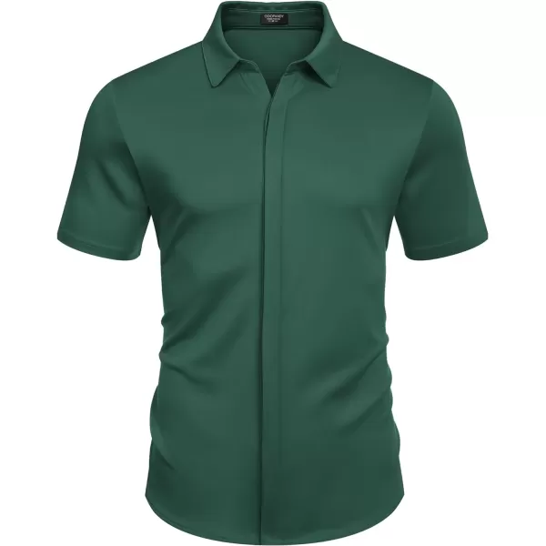 COOFANDY Mens Short Sleeve Wrinkle Free Shirt Casual Button Down Shirt Summer Dress Shirt