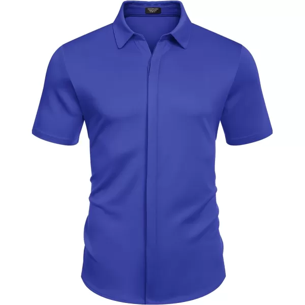 COOFANDY Mens Short Sleeve Wrinkle Free Shirt Casual Button Down Shirt Summer Dress Shirt