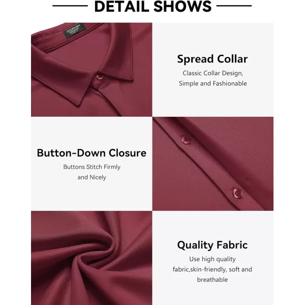 COOFANDY Mens Short Sleeve Wrinkle Free Shirt Casual Button Down Shirt Summer Dress Shirt