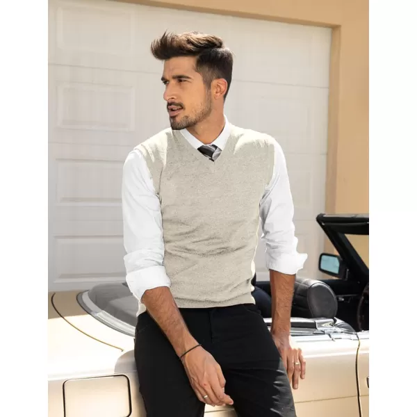 COOFANDY Men's Sleeveless Sweater Vest Lightweight V-Neck Cotton Vest Pullover