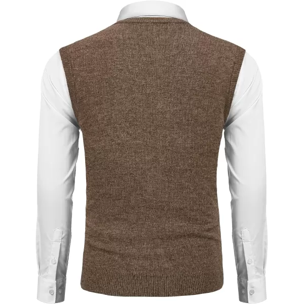 COOFANDY Men's Sleeveless Sweater Vest Lightweight V-Neck Cotton Vest Pullover