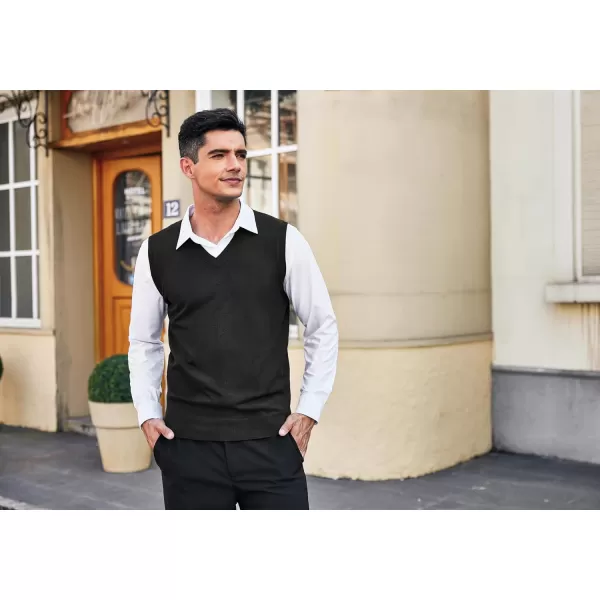 COOFANDY Men's Sleeveless Sweater Vest Lightweight V-Neck Cotton Vest Pullover