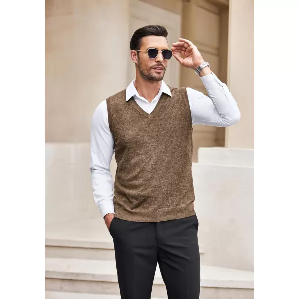 COOFANDY Men's Sleeveless Sweater Vest Lightweight V-Neck Cotton Vest Pullover