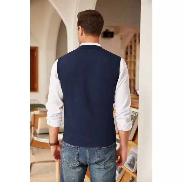 COOFANDY Men's Sleeveless Sweater Vest Lightweight V-Neck Cotton Vest Pullover