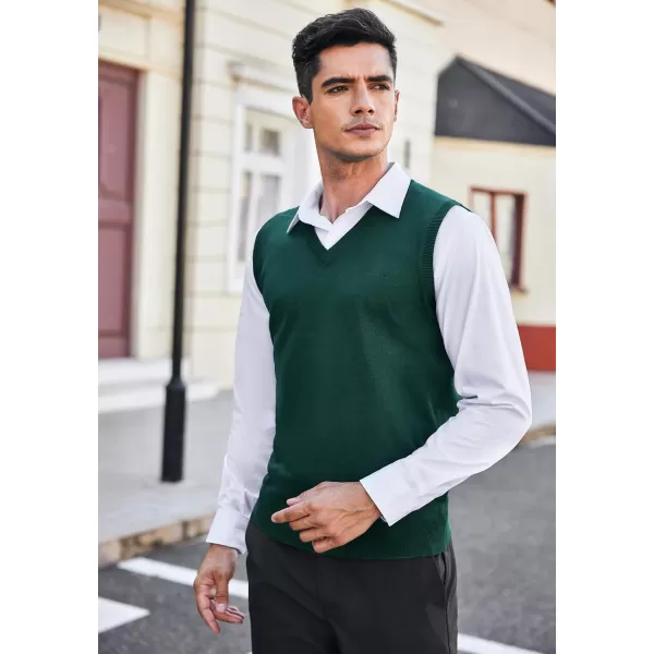 COOFANDY Men's Sleeveless Sweater Vest Lightweight V-Neck Cotton Vest Pullover