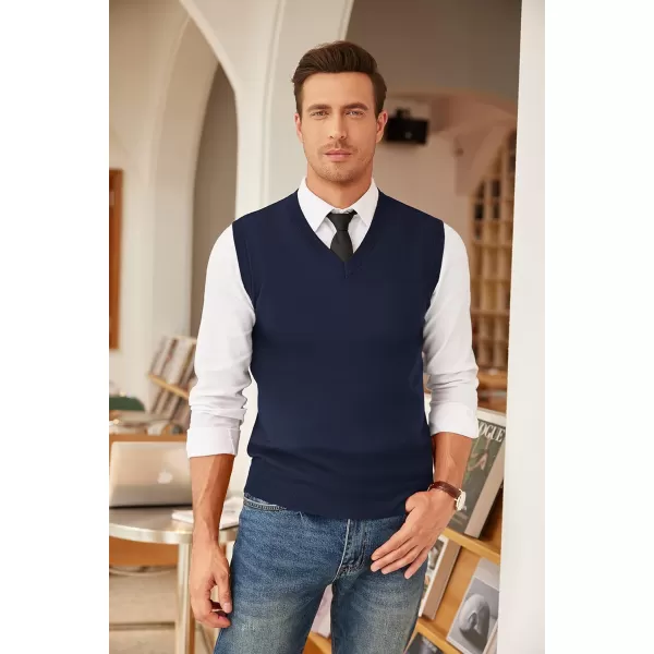 COOFANDY Men's Sleeveless Sweater Vest Lightweight V-Neck Cotton Vest Pullover