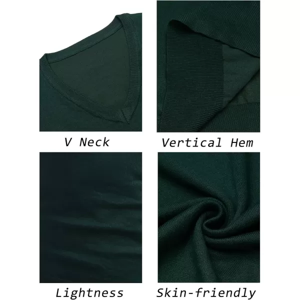 COOFANDY Men's Sleeveless Sweater Vest Lightweight V-Neck Cotton Vest Pullover