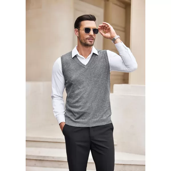COOFANDY Men's Sleeveless Sweater Vest Lightweight V-Neck Cotton Vest Pullover