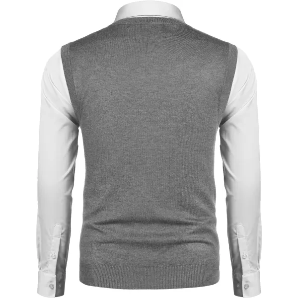 COOFANDY Men's Sleeveless V Neck Pullover Sweater Slim Fit Casual Argyle Sweater Vest