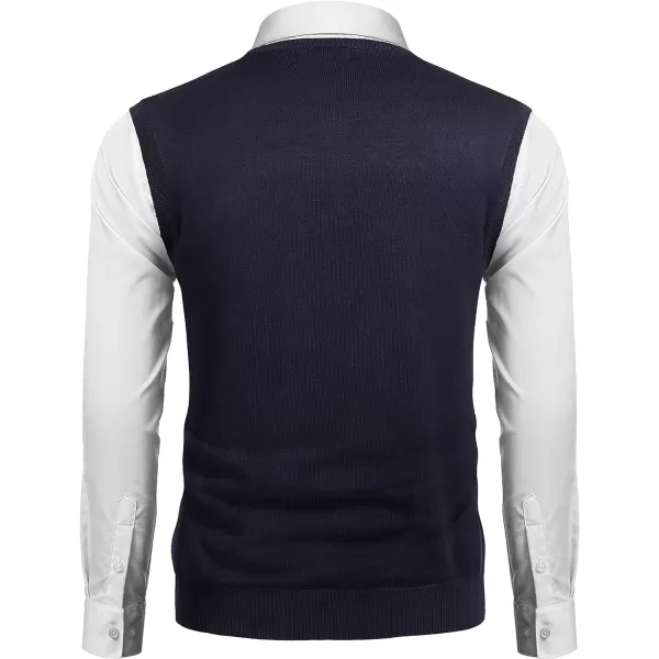 COOFANDY Men's Sleeveless V Neck Pullover Sweater Slim Fit Casual Argyle Sweater Vest