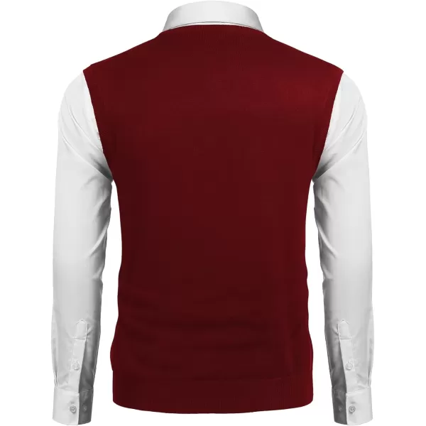 COOFANDY Men's Sleeveless V Neck Pullover Sweater Slim Fit Casual Argyle Sweater Vest