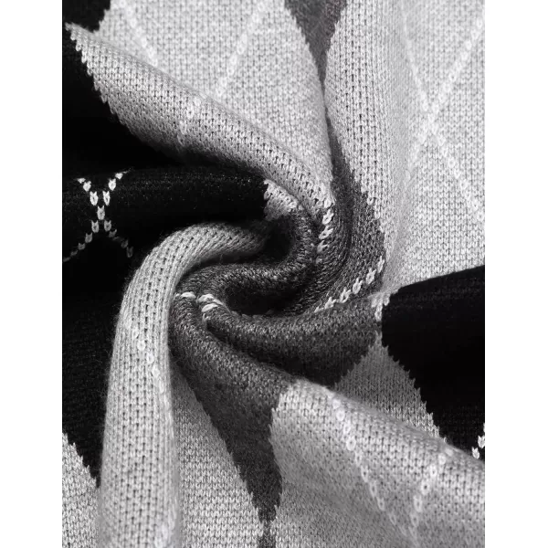 COOFANDY Men's Sleeveless V Neck Pullover Sweater Slim Fit Casual Argyle Sweater Vest