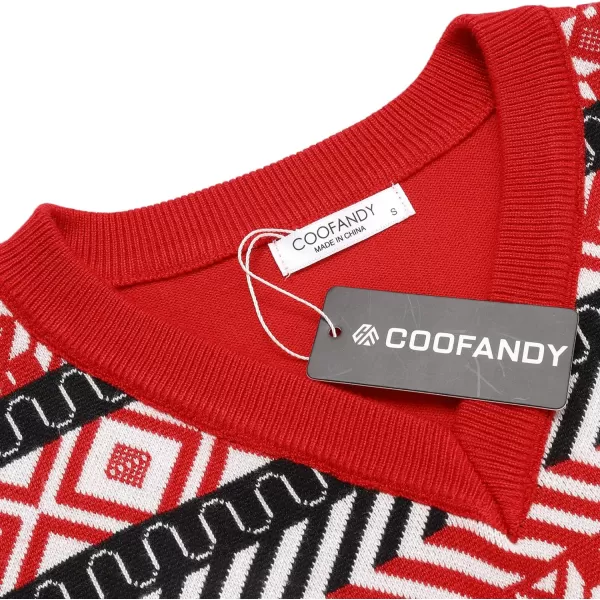 COOFANDY Men's Sleeveless V Neck Pullover Sweater Slim Fit Casual Argyle Sweater Vest