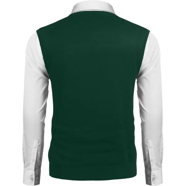 COOFANDY Men's Sleeveless V Neck Pullover Sweater Slim Fit Casual Argyle Sweater Vest