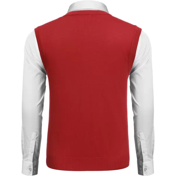 COOFANDY Men's Sleeveless V Neck Pullover Sweater Slim Fit Casual Argyle Sweater Vest