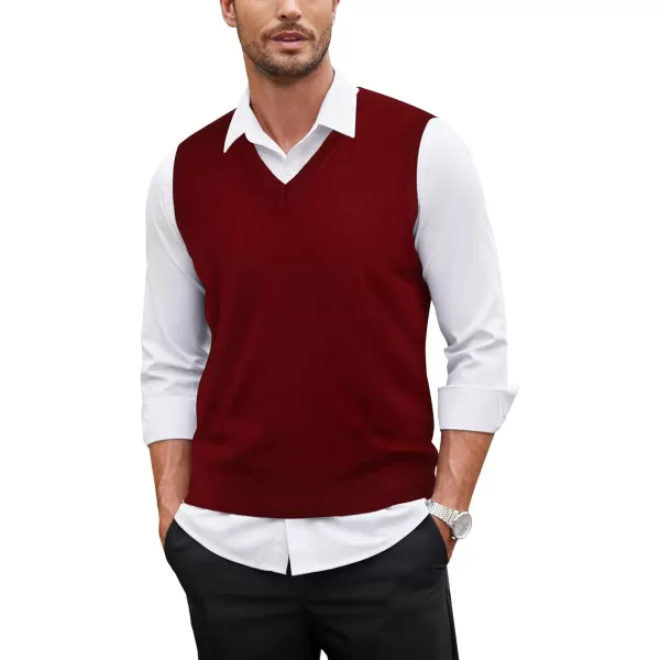 COOFANDY Men's Sleeveless V Neck Pullover Sweater Slim Fit Casual Argyle Sweater Vest