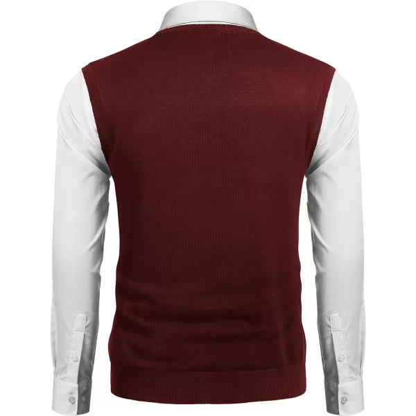 COOFANDY Men's Sleeveless V Neck Pullover Sweater Slim Fit Casual Argyle Sweater Vest