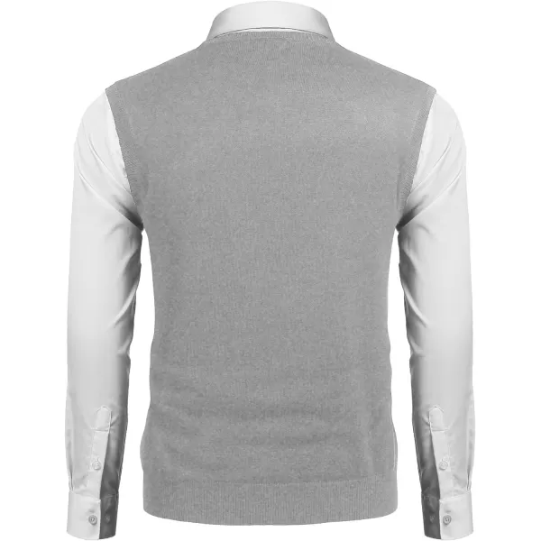 COOFANDY Men's Sleeveless V Neck Pullover Sweater Slim Fit Casual Argyle Sweater Vest