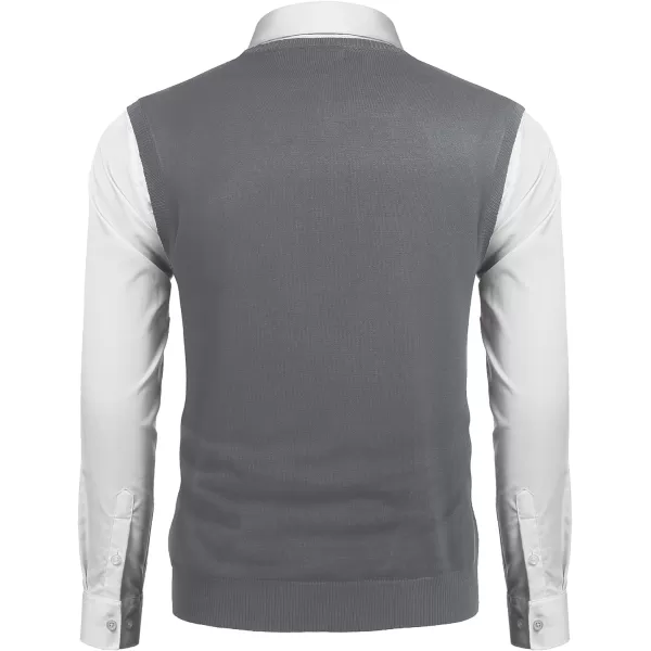 COOFANDY Men's Sleeveless V Neck Pullover Sweater Slim Fit Casual Argyle Sweater Vest