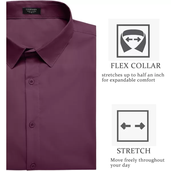 COOFANDY Men's Slim Fit Business Dress Shirts Wrinkle Free Long Sleeve Button Up Shirts Solid Formal Dress Shirt