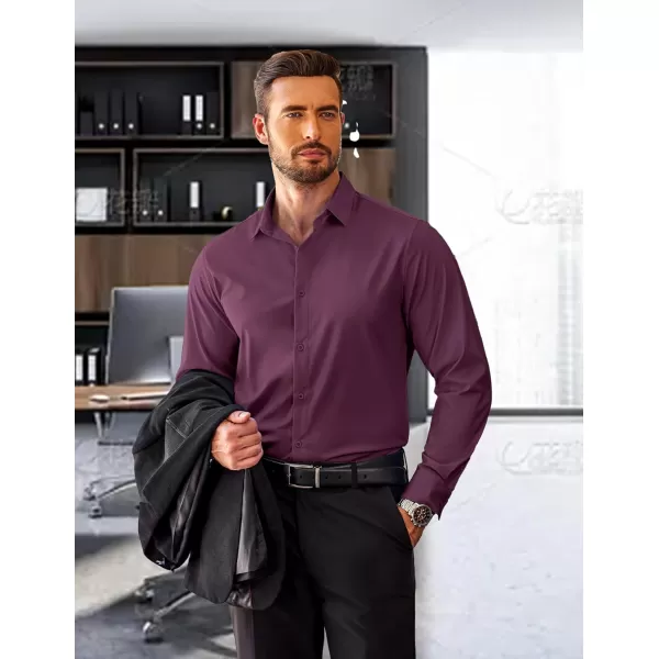 COOFANDY Men's Slim Fit Business Dress Shirts Wrinkle Free Long Sleeve Button Up Shirts Solid Formal Dress Shirt