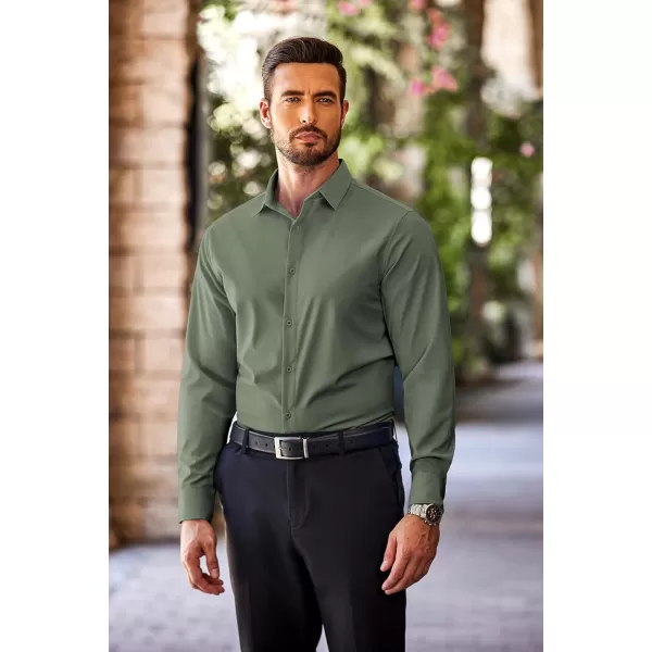 COOFANDY Men's Slim Fit Business Dress Shirts Wrinkle Free Long Sleeve Button Up Shirts Solid Formal Dress Shirt