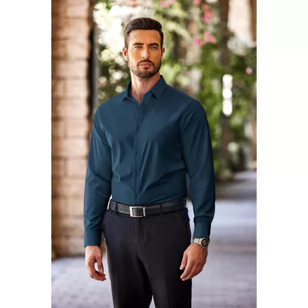 COOFANDY Men's Slim Fit Business Dress Shirts Wrinkle Free Long Sleeve Button Up Shirts Solid Formal Dress Shirt