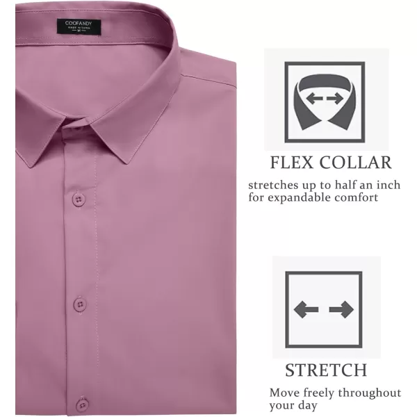 COOFANDY Men's Slim Fit Business Dress Shirts Wrinkle Free Long Sleeve Button Up Shirts Solid Formal Dress Shirt