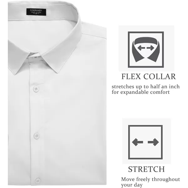 COOFANDY Men's Slim Fit Business Dress Shirts Wrinkle Free Long Sleeve Button Up Shirts Solid Formal Dress Shirt