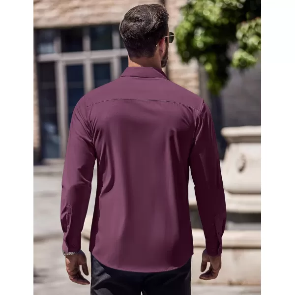 COOFANDY Men's Slim Fit Business Dress Shirts Wrinkle Free Long Sleeve Button Up Shirts Solid Formal Dress Shirt