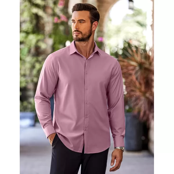 COOFANDY Men's Slim Fit Business Dress Shirts Wrinkle Free Long Sleeve Button Up Shirts Solid Formal Dress Shirt