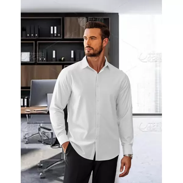 COOFANDY Men's Slim Fit Business Dress Shirts Wrinkle Free Long Sleeve Button Up Shirts Solid Formal Dress Shirt