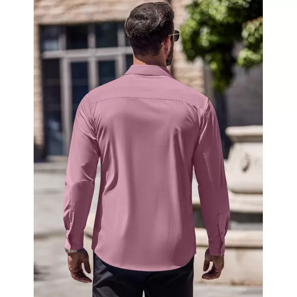 COOFANDY Men's Slim Fit Business Dress Shirts Wrinkle Free Long Sleeve Button Up Shirts Solid Formal Dress Shirt