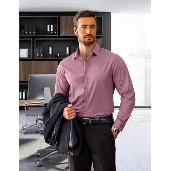 COOFANDY Men's Slim Fit Business Dress Shirts Wrinkle Free Long Sleeve Button Up Shirts Solid Formal Dress Shirt