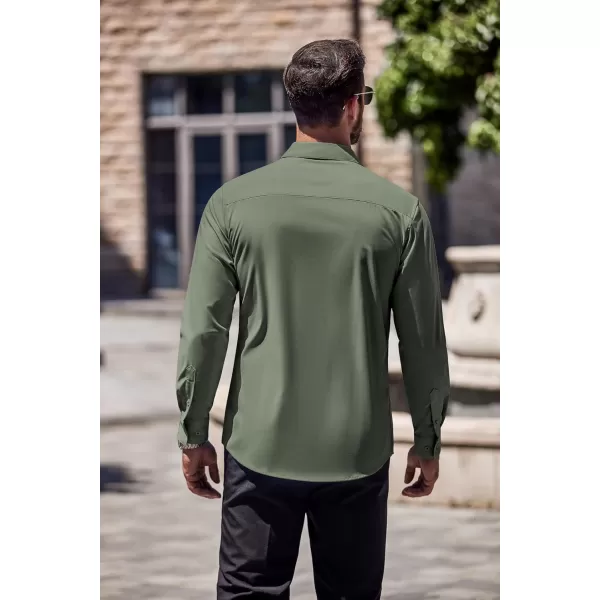 COOFANDY Men's Slim Fit Business Dress Shirts Wrinkle Free Long Sleeve Button Up Shirts Solid Formal Dress Shirt