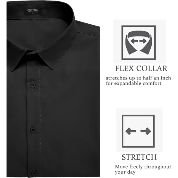 COOFANDY Men's Slim Fit Business Dress Shirts Wrinkle Free Long Sleeve Button Up Shirts Solid Formal Dress Shirt